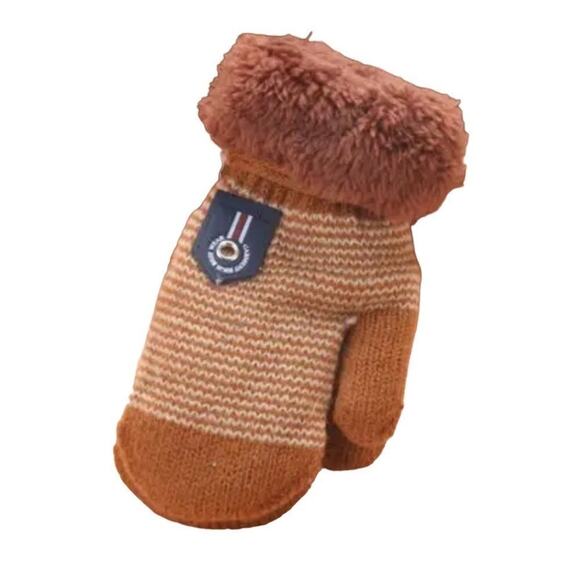 New toddler rust colored soft, warm mittens 1-3 years - Picture 1 of 2